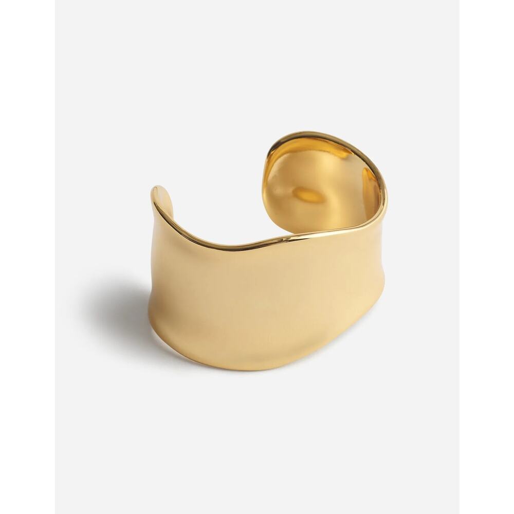 NWT Madewell Sculpted Wide Cuff Bracelet Antique Gold